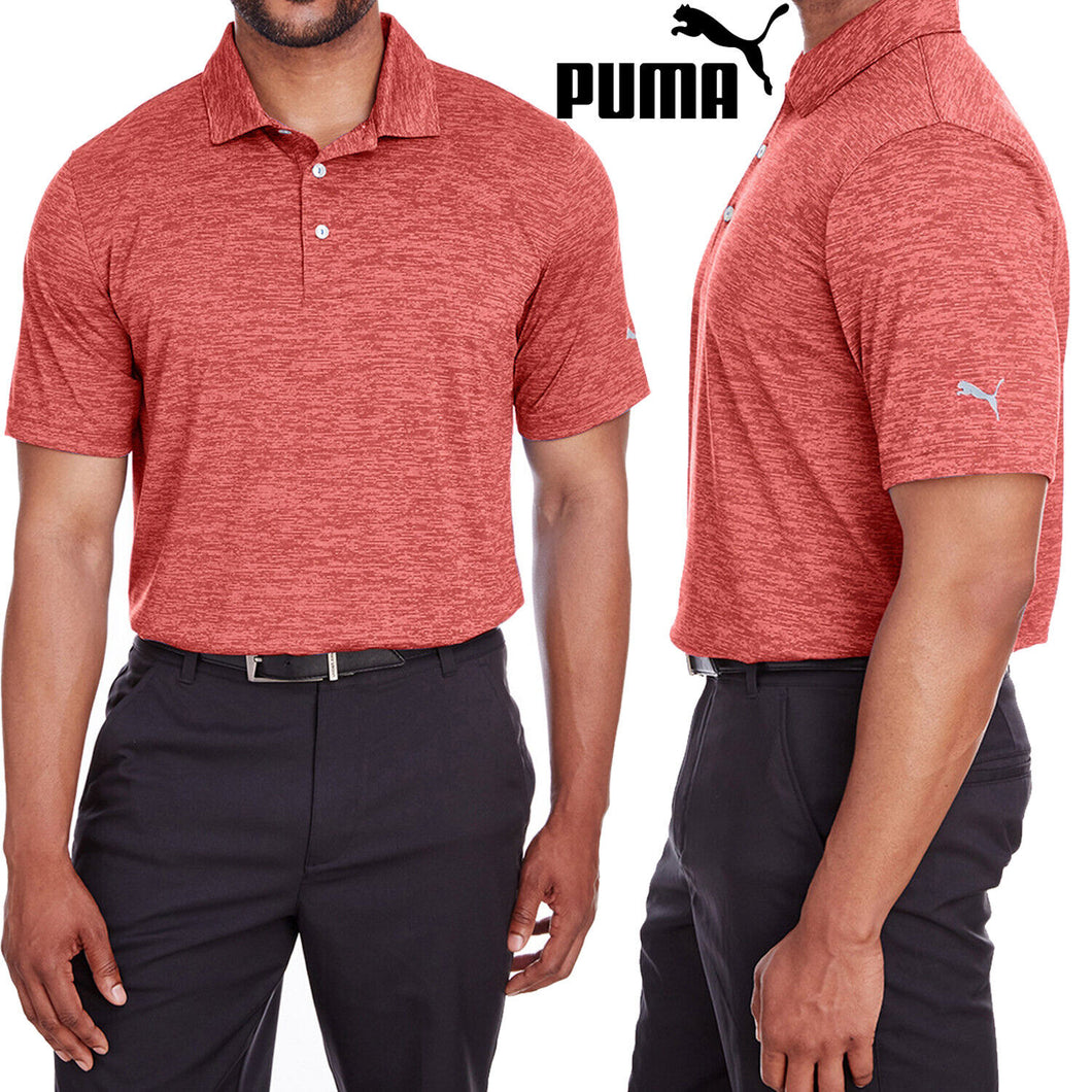 Puma Golf Men's Icon Heather Polo Brand New MSRP $50 Red Size Large BRAND NEW!