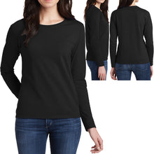 Load image into Gallery viewer, Ladies Plus Size Long Sleeve T-Shirt Preshrunk Cotton Womens Tee XL 2XL, 3XL NEW