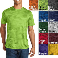 Mens Moisture Wicking Digital Camo Athletic T-Shirt Tagless XS-XL 2X, 3X, 4X NEW
