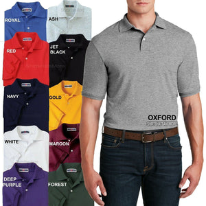 BIG MENS Jerzees Jersey Polo Spot Shield Cotton/Poly Golf Shirt 2X, 3X, 4X, 5X