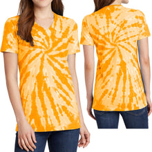 Load image into Gallery viewer, Ladies Plus Size Tie Dye T-Shirt V-NECK Cotton Tye Die Womens XL, 2XL, 3XL, 4XL