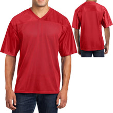 Load image into Gallery viewer, Mens Jersey V-Neck T-Shirt Mesh Moisture Wicking Football Style XS-XL 2X, 3X, 4X