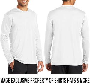 Mens LONG SLEEVE Base Layer T-Shirt Dri-Fit Moisture Wick  S-XL 2X, 3X, 4X NEW
