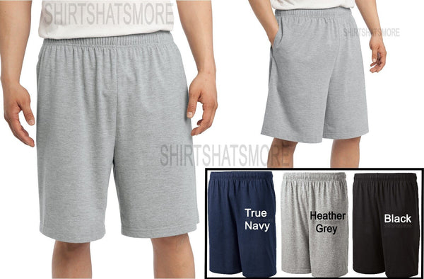Big Mens Jersey Knit Cotton Blend Shorts With Pockets 2XL 3XL 4XL  Exercise NEW