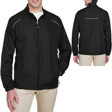 Load image into Gallery viewer, Big Mens Wind Breaker Water Resistant Reflective Piping Unlined XL, 2X, 3X 4X 5X