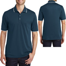 Load image into Gallery viewer, Big Mens Moisture Wicking Polo Tipped Collar Sleeve UV Micro Mesh XL 2XL 3XL 4XL