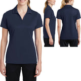 Ladies MICRO MESH Polo Shirt Moisture Wicking Dri Fit Tagless XS-XL 2XL 3XL 4XL