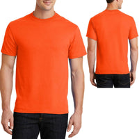 Mens SAFETY COLORS Tall T-Shirt 50/50 Cotton Poly Tee High Visibility LT-4XLT