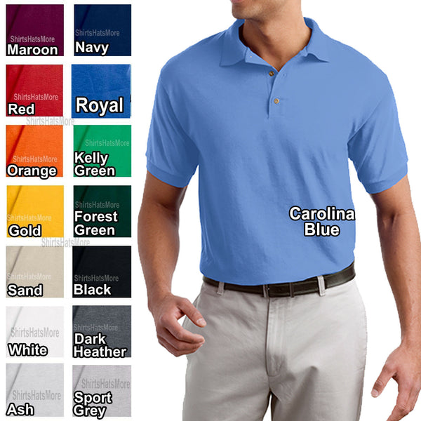 Gildan Mens Polo Shirt MOISTURE WICKING DryBlend Fabric Golf  S, M, L, XL NEW