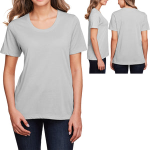 Ladies Plus Size Moisture Wicking T-Shirt Soft Cotton Feel Womens XL-4XL NEW