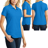 LADIES Polo Shirt Easy Care Cotton/Poly 4 Button Womens Top S-XL 2XL, 3XL NEW