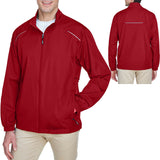 Big Mens Wind Breaker Water Resistant Reflective Piping Unlined XL, 2X, 3X 4X 5X