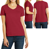 Ladies Plus Size Hanes V-Neck T-Shirt ComfortSoft Cotton Womens Top Tee XL 2X 3X