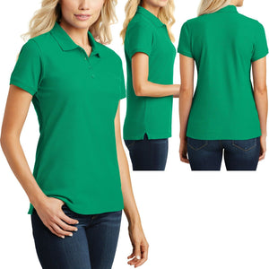 Ladies Plus Size Polo Shirt Cotton/Poly 4 Button Womens Top XL 2XL 3XL 4XL NEW