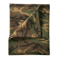 Fleece Camo Sweatshirt Blanket 50"x60" Throw Military & Woodland Camouflage NEW