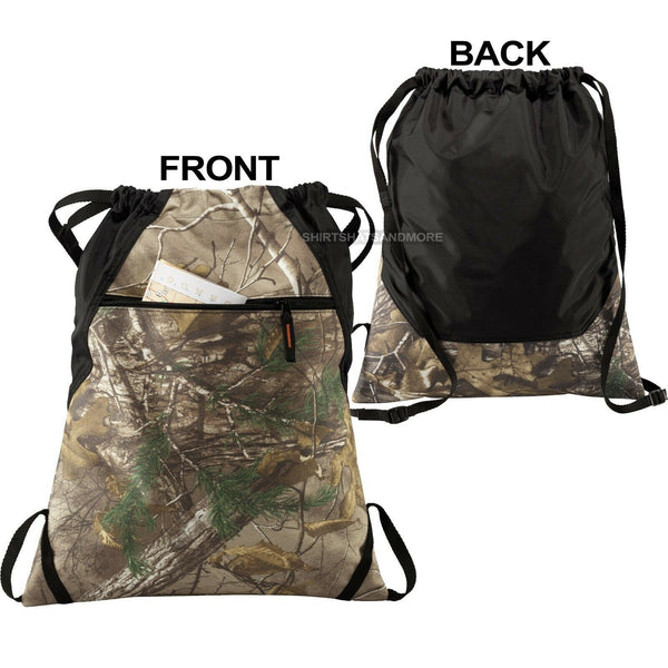 Realtree Xtra CAMO Cinch Sack Day Pack Gym Tote Locker Bag Back Pack NEW