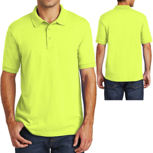 Big Mens Polo Shirt 50/50 Cotton Poly Blend Jersey Knit XL 2XL 3XL 4XL 5XL 6XL