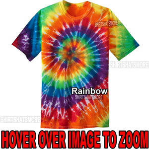Mens Tie Dye T-Shirt Rainbow Spiral Design S M L XL 2XL 3XL 4XL Tye Died NEW