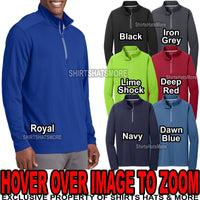Mens Wicking Jacket Textured 1/4 Zip Stretchy Wind Shirt XS-XL, 2XL, 3XL, 4XL