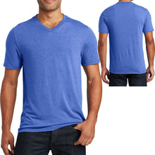 Load image into Gallery viewer, Mens Tri Blend V-Neck T Shirt Short Sleeve Plain Tee XS-XL 2XL, 3XL, 4XL NEW