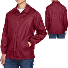 Load image into Gallery viewer, BIG MENS Wind Breaker Staff Nylon Snap Front Coaches Jacket 2XL, 3XL, 4XL NEW