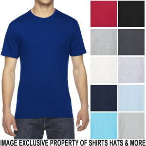 American Apparel Fine Jersey Blank T-Shirt PRESHRUNK Soft Cotton Tee XS-XL 2X,3X