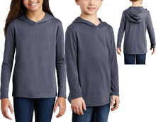 Load image into Gallery viewer, Youth Long Sleeve Hoodie T-Shirt Soft Tri Blend Fabric Boys Girls Kids XS-XL NEW