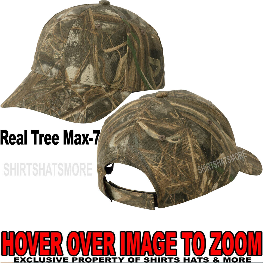 Men's Real Tree Max-7 Camo Hat Baseball Camoflage Cap Hunting Adjustable NEW!