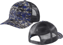 Load image into Gallery viewer, Digital Camo Mesh Mid and Back Paneled Structured Cap SnapBack Hat NEW!