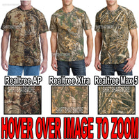 Russell Mens Camo T-Shirt Realtree Xtra, Max 5, AP Cotton Hunting S-XL 2X 3X NEW