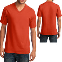 Mens V-Neck T-Shirt Cotton Blend Including NEONS Sizes S M L XL 2XL 3XL 4XL NEW