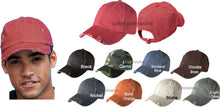 Load image into Gallery viewer, Distressed Adult Baseball Cap Hat Adjustable MEN WOMEN Unisex Choose Color NEW