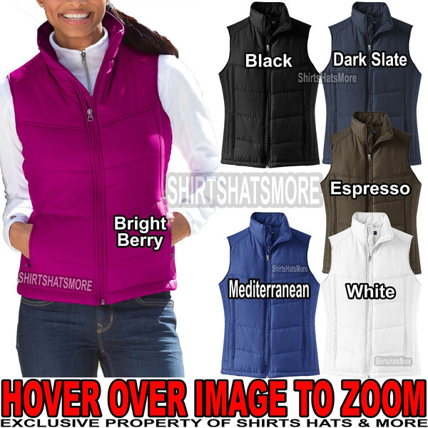 Ladies Puffer Core Warmth Puff Vest Womens Zip Pockets XS-XL, 2XL, 3XL, 4XL NEW