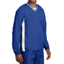 Load image into Gallery viewer, Wind Shirt Jacket Mens V Neck Lined Sport Tek Pockets XS-4X Golf Baseball