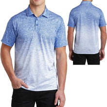 Load image into Gallery viewer, Mens Moisture Wicking Polo Shirt Heather Ombre DriFit XS S M L XL 2XL 3XL 4XL