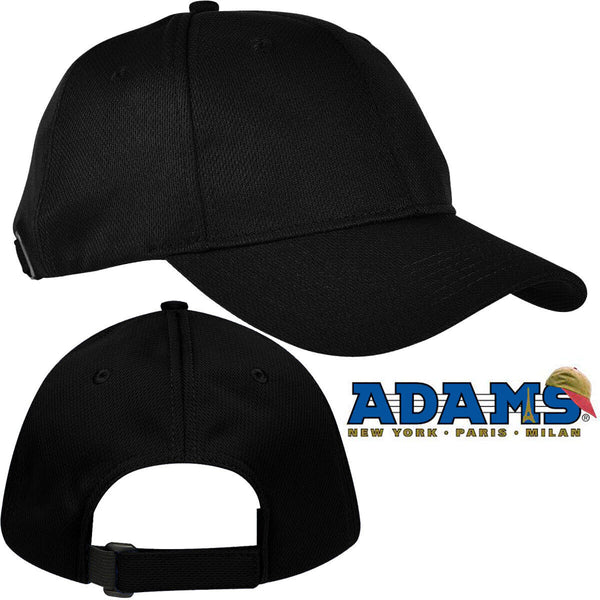 Adams Adult Moisture Wicking Performance Mesh Velocity Cap Black NEW WITH TAGS!