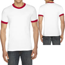 Load image into Gallery viewer, American Apparel Mens Ringer T-Shirt Poly Cotton Blend Tee Sizes S, M, L, XL NEW