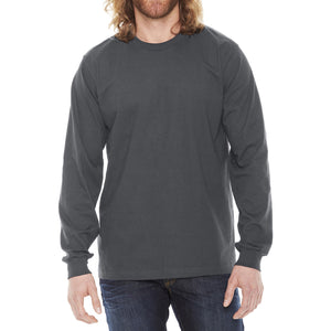 American Apparel Mens Long Sleeve T-Shirt Fine Jersey PRESHRUNK Cotton Tee S-2XL