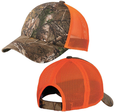 Camo Hat Realtree Xtra/Neon Orange Baseball Cap Mid Structured Adjustable Hat