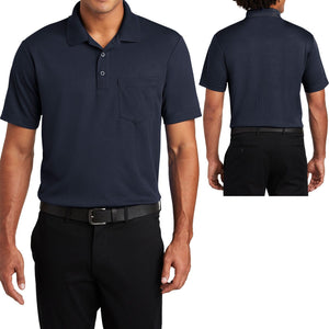 Mens Moisture Wicking Pocket Polo Shirt Micro Mesh Performance XS-XL 2X, 3X, 4X