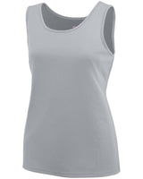 Ladies Moisture Wicking Tank Top Training Exercise Silver Grey Size:XL NEW!