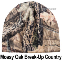 POLAR FLEECE Camo BEANIE Mossy Oak Break-Up Country Hunting Skull Cap Hat Unisex