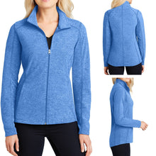 Load image into Gallery viewer, Ladies Plus Size Microfleece Jacket Heather Full Zip Womens Coat XL 2XL 3XL 4XL