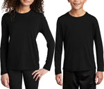 Youth Long Sleeve Fishing T-Shirt UPF 50 UV Moisture Wicking Kids Boy Girl XS-XL