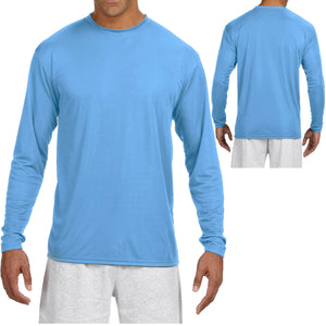 A4 Mens Moisture Wicking Long Sleeve T-Shirt Dri Fit Tee S M L, XL, 2XL, 3XL NEW