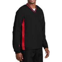 Wind Shirt Jacket Mens V Neck Lined Sport Tek Pockets XS-4X Golf Baseball