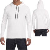 Mens Lightweight Hoodie T-Shirt Long Sleeve Hoody Tee Soft Cotton S-XL, 2XL, 3XL