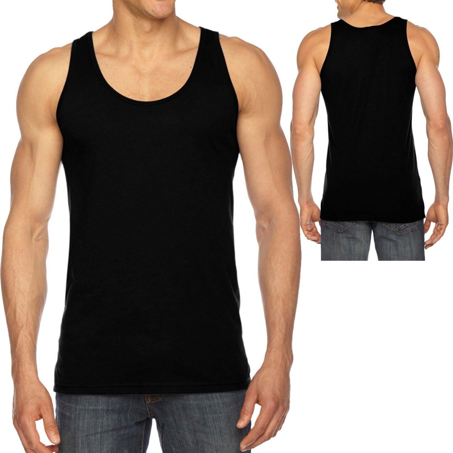 American Apparel Mens Tank Top Poly-Cotton Sleeveless T-Shirt XS, S, M, L, XL