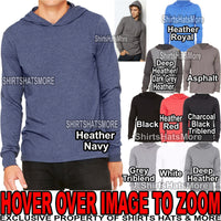Canvas MENS Long Sleeve Hooded T-Shirt Hoodie XS, S, M, L, XL, 2XL NEW