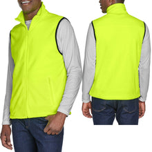 Load image into Gallery viewer, Mens Polar Fleece Vest Safety Yellow Orange Sleeveless Jacket Warm S-2XL 3XL 4XL
